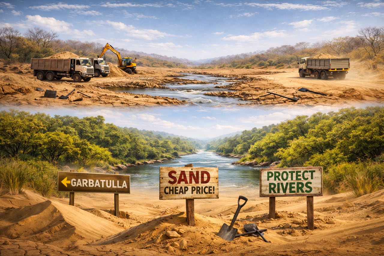 Stop river sand harvesting